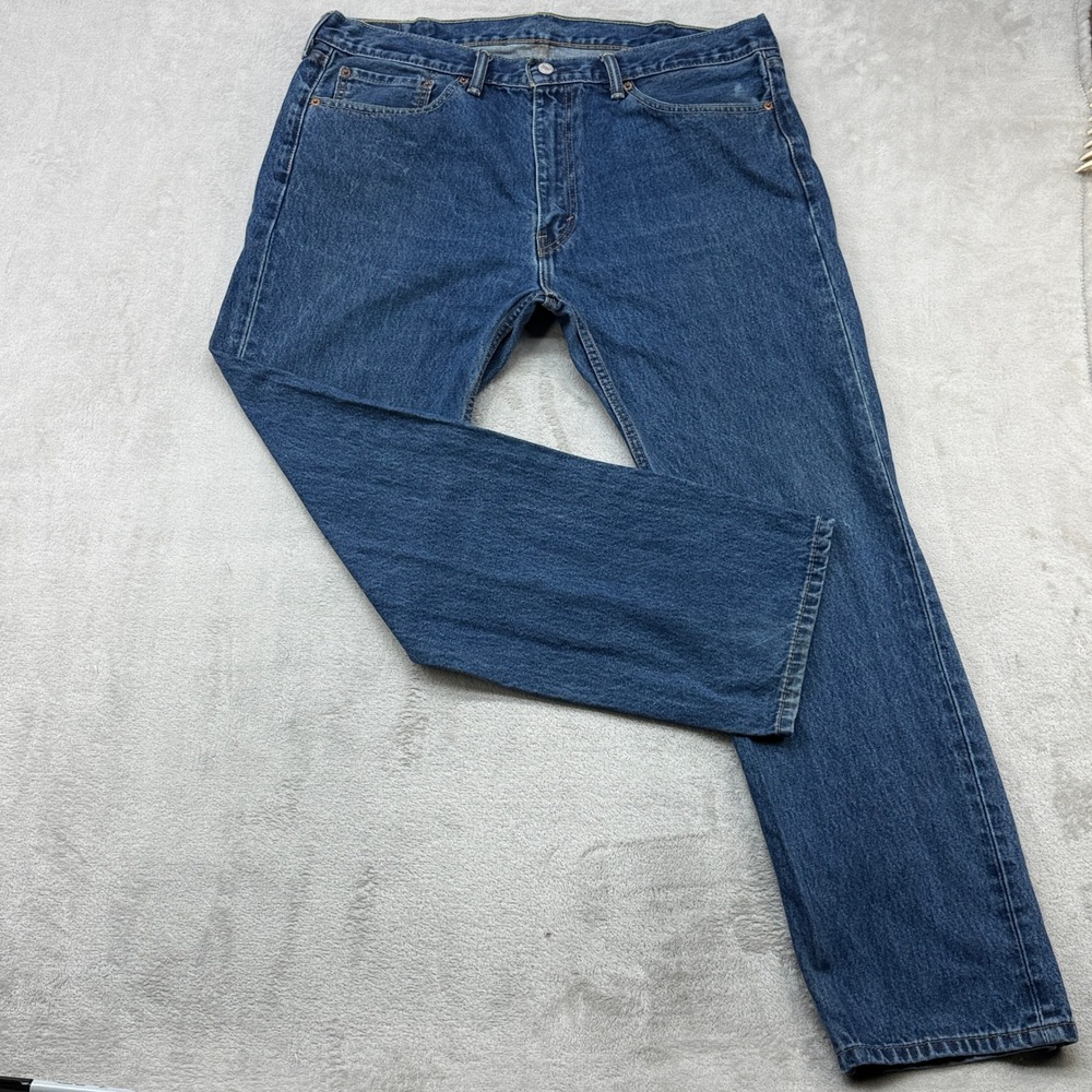 Levi's 505 Jeans Mens 38x30 Blue Regular Fit Straight Leg Dark Wash Denim Casual